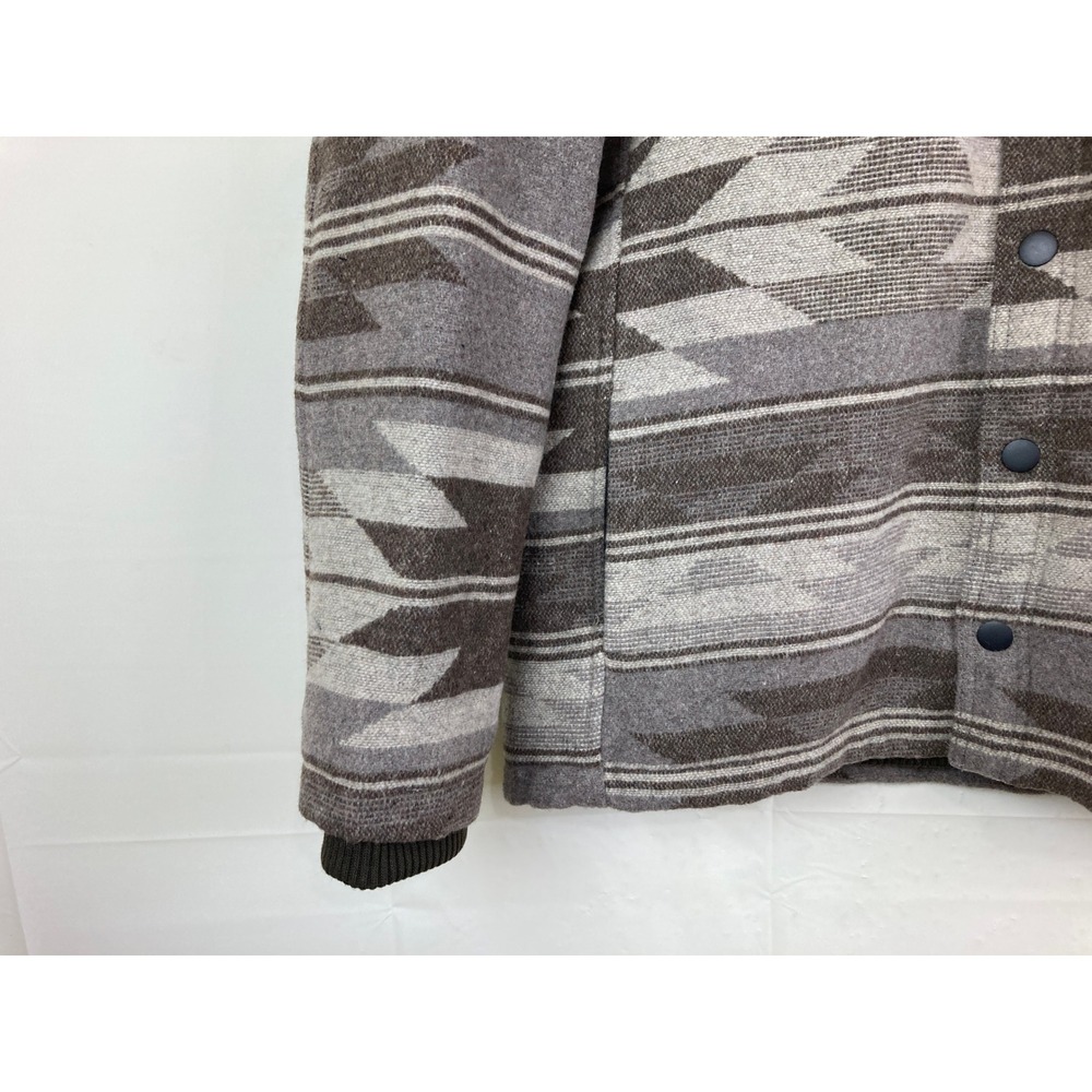 NWT Jachs NY Shirt Jacket Mens L Gray Aztec Sherpa Lined Shacket Southwestern - Picture 8 of 12